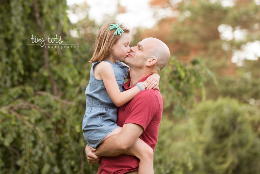Father Daughter Holding Kissing Detail Model Released Stock Photo My